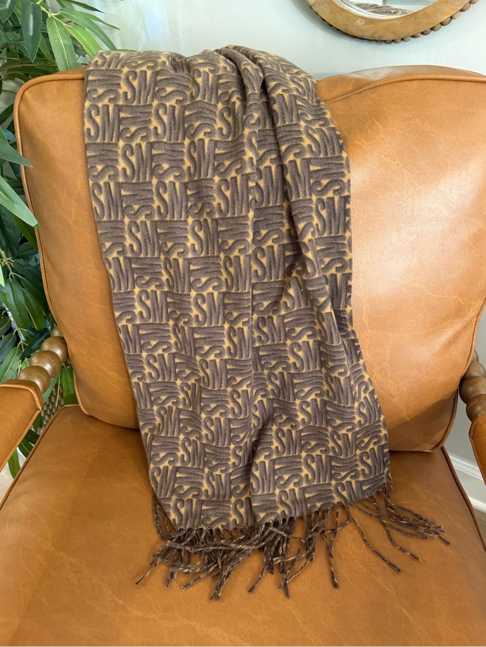 Steve Madden monogrammed scarf